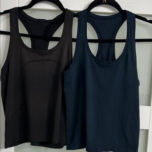 lululemon athletica Black and Navy Tank Tops